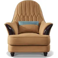 AEA Sessel Design Couch Sofa Sitzer Luxus Braun Relax Leder Lounge Club Polster