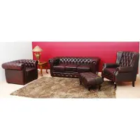 Xl Moebel Gmbh Sofagarnitur Ledersofa Set Chesterfield 3+1 + Ohrensessel Hocker Sofa Couch