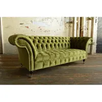 AEA Chesterfield Design Luxus Polster Sofa Couch Sitz Garnitur Leder #183