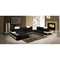 AEA U-Form Sofa Couch Polster Garnitur Wohnlandschaft Design Luxus Ecksofa Leder