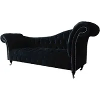 AEA Sofa Luxus Textil Chesterfield Couch Polster 3 Sitzer Garnitur Blau Samt