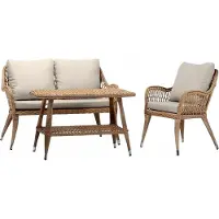 Xl Moebel Gmbh Sofagarnitur Sofa 2 Sitzer Luxuriöse Rattan Moderner Sessel Couchtisch Braun