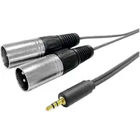 VivoLink 3.5MM CABLE TO 2 X XLR MALE 15M W127058198