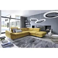 AEA Ecke Couch Sets L-Form Sofa weiche Polsterung Wohnbereich Möbel Textil Gelb