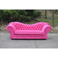 AEA Dreisitzer Design Couch Polster Sitz Textil Sofa 3 Sitzer Chesterfield Rosa