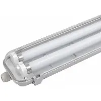 Silamp Kit de Réglette LED IP65 + 2 Tube Néon LED 120cm T8 18W - Blanc Froid 6000K - 8000K