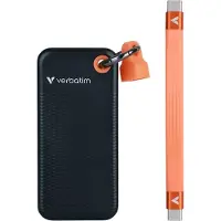 Verbatim Disque SSD externe Pocket - 256Go (Noir/Orange)