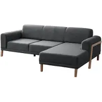 AEA Modernes Ecksofa in Anthrazit mit klaren Formen und hohem Komfort