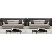AEA Beige 3+3 Polstergarnitur mit elegantem Stil und hohem Komfort