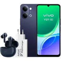 Vivo Y21 5G 4 Go (+4) 256 Go Noir Chargeur + Écouteurs.