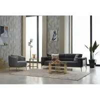 AEA Komplette Couchgarnitur Polstersofa Dreisitzer Stoffsofa Grau Sessel