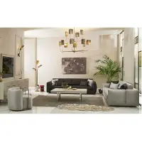 AEA Sofagarnitur Stoffsofa Komplette Sofa Polstersofas Grau Set 4tlg