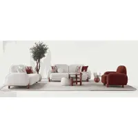 AEA Wohnzimmer Set (Sofagarnitur 3+3+1) mit klaren Formen und angenehmer Haptik.