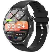 INF Montre Connectée Multifonction avec Bluetooth, Moniteur Fréquence Cardiaque Le noir