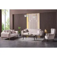 AEA Couch Hochwertig Sofagarnitur 3 2 Sitzer Garnitur Beige Moderne Sofa 1 Sitzer