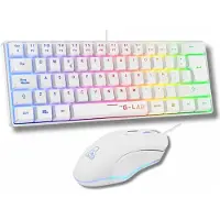 The G-Lab Le clavier et la souris de jeu à hydrogène G-Lab Combo, de couleur blanche, avec disposition QWERTY (version espagnole)