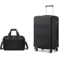 StarTech.com Ensemble de voyage - Valise et sac - 2 pièces - 51 cm - Compatible avec Ryanair - Serrure TSA - Roulettes silencieuses - Noir