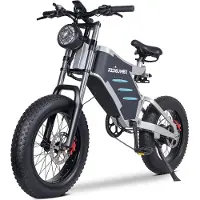 Shengmilo Vélo électrique tout-terrain avec pneus larges, batterie 48 V / 25 Ah, freins à disque hydrauliques avant et arrière, charge maximale supportée : 200 kg, pneus larges
