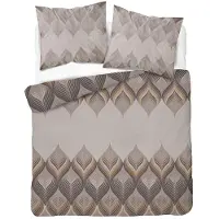 Detexpol Couverture de lit, couverture de lit en flanelle, chaude, pour l'hiver, dimensions 200x220, référence 6035a, couleur beige, motif géométrique