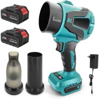 StarTech.com Souffleur turbo-jet - Modèle X50 - Souffleur portatif - 38000 tr/min - 3 vitesses - Moteur sans balais - Livré avec batterie - 500 m/s - Couleur : bleu