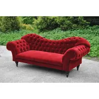 AEA Dreisitzer Design Polster Sitz Textil Sofa 3 Sitzer Chesterfield rot Couch