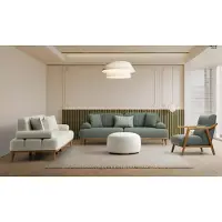 AEA Stilvolle Polstergarnitur Designer Grüner 3-Sitzer Wohnzimmer Couch