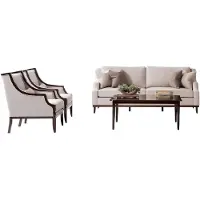 AEA Elegantes Wohnzimmer-Set mit 3-Sitzer und Passendem Sessel