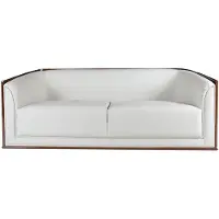 AEA Weiße 3-Sitzer Ledercouch Designer Wohnzimmer Dreisitzer Luxus Möbel