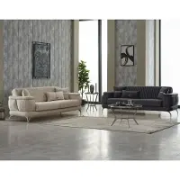 Xl Moebel Gmbh Garnitur Sofa Couch Polstersofa Dreisitzer Stoffsofa Grau Beige 2tlg