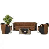 AEA Luxus Sofa Garnitur Dreisitzer Polster Relax Couch Couchtisch 3+1+1 Sitzer