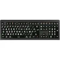 Logickeyboard LKB-LPWB-A2M-FR - Volle Größe (100%) - Kabelgebunden - USB - Scherenschalter - AZERTY - Schwarz