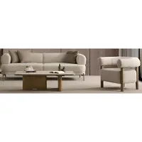 Xl Moebel Gmbh Beige Designer Sofagarnitur Stilvoller Polster 3-Sitzer Textilsessel