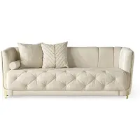AEA Polstersofa Dreisitzgarnitur Dreisitzer 3er-Sofa Dreisitzcouch Sofa Beige
