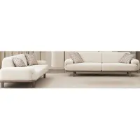 AEA Weißes Modernes 3-Sitzer-Sofa –Sofagarnitur und Designermöbel für Ihr Wohnzimmer