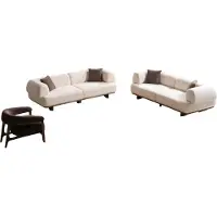 AEA Exklusive Sofagarnitur Designer 3-Sitzer Stoffsessel Designer Möbel