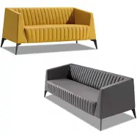 AEA Luxus Sofagarnitur 3+3 Sitzer Leder Designer Moderne Möbel Sofa 2x 3 Sitzer