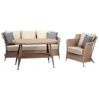 Xl Moebel Gmbh Sofagarnitur set 3 Sitzer Sofas Beige Sessel Couchtisch Terrasse Moderner set