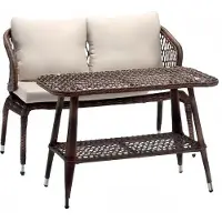 AEA Sofagarnitur Moderne Gartenmöbel Luxus Couchtisch Sofa 2 Sitzer Hochwertig Möbel