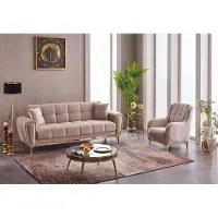 Xl Moebel Gmbh Garnitur Dreisitzer Sessel Polstersofa Stoffsofa Beige Set 2tlg Couch