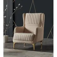 AEA Sessel BeigeDesign Couch Sofa Relax Hochwertig Textil Polster Sitzer Luxus