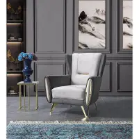 AEA Sessel Grau Luxus Design Couch Sofa Sitzer Relax Textil Lounge Club Polster