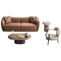 AEA Luxuriöse Wohnzimmer Sofagarnitur Polstercouch Sessel Kaffeetische