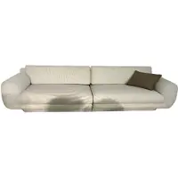 AEA Stilvoller Beiger Dreisitzer Wohnzimmer Polster 3-Sitzer Edle Couch