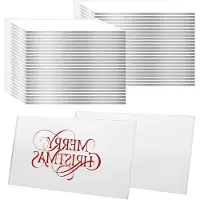 OEM 50 cartes de remerciement transparentes en acrylique pour mariage et dîner - décoration blanche pour les listes de convives