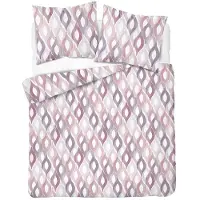 Detexpol Couverture de lit, couverture de lit en flanelle, chaude, pour l'hiver, dimensions 200x220, motif géométrique violet clair, référence 6043a