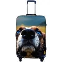 Markenlos Housse de protection pour valise avec motif "gros plan d'un museau de chien", très élastique, universelle, résistante aux rayures, pour hommes et femmes