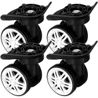 Markenlos 4 roulettes de rechange pour valises à roulettes, avec des roues pivotantes, et accessoires pour la réparation de bagages