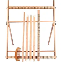Markenlos Cadre de tissage pour débutants avec support – Grand kit pour le tissage