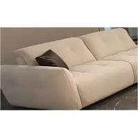 AEA Elegantes Weißes Polstersofa Moderne Wohnzimmer 3-Sitzer Couch