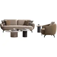 Xl Moebel Gmbh Braunes Wohnzimmer Couch-Set Modernes Sofa Designer Sessel Tische